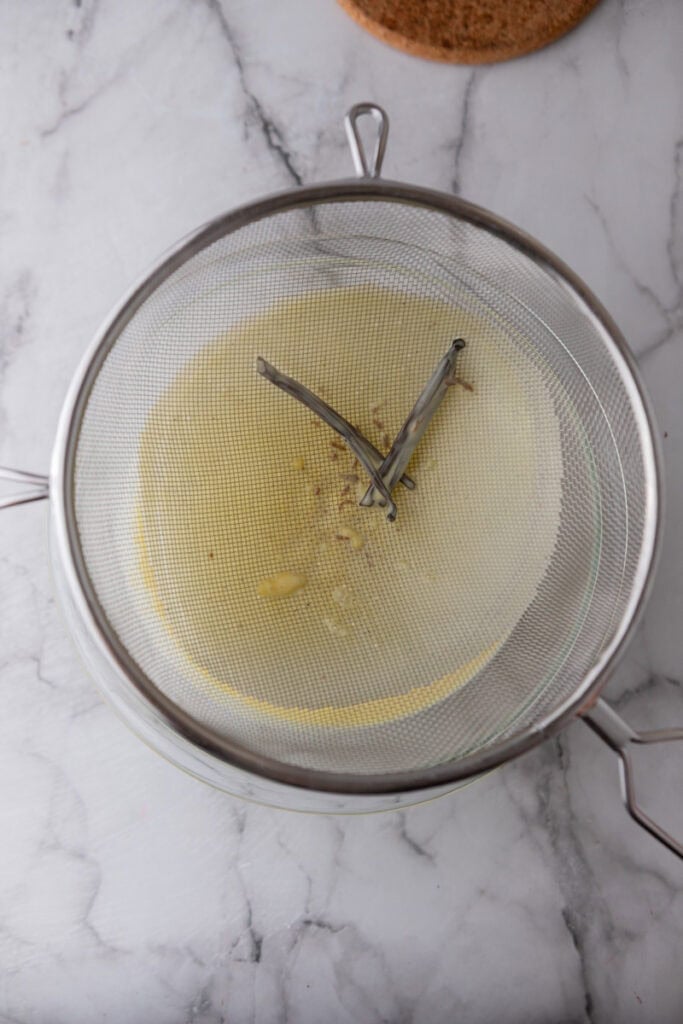ingredients in a sieve