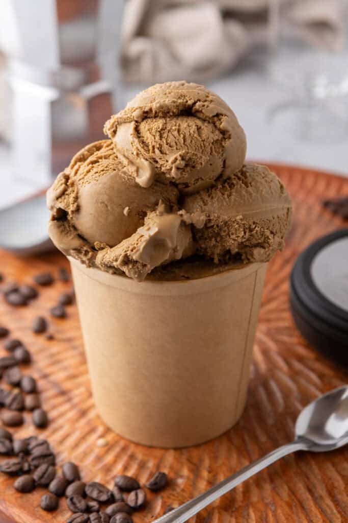 espresso coffee ice cream recipe in a cup