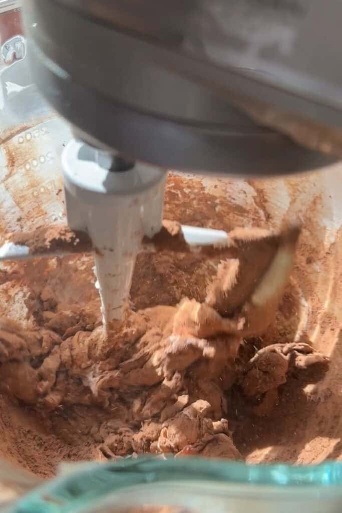 ingredients being mixed in a bowl