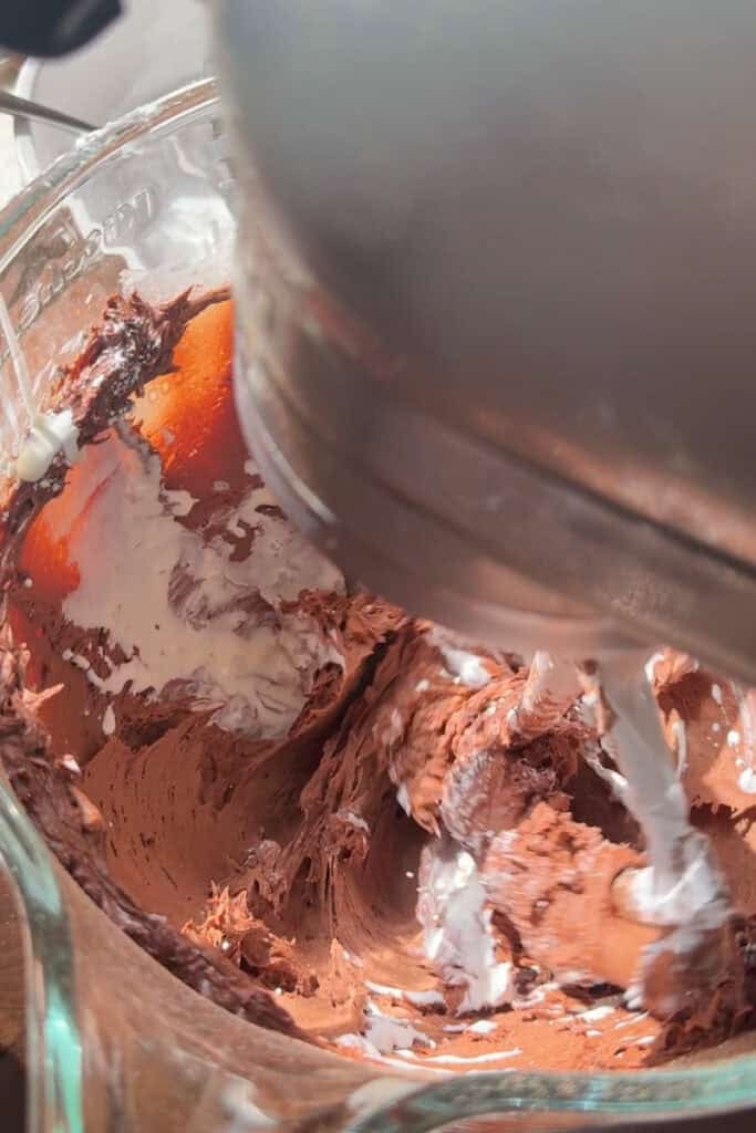 ingredients being mixed in a bowl