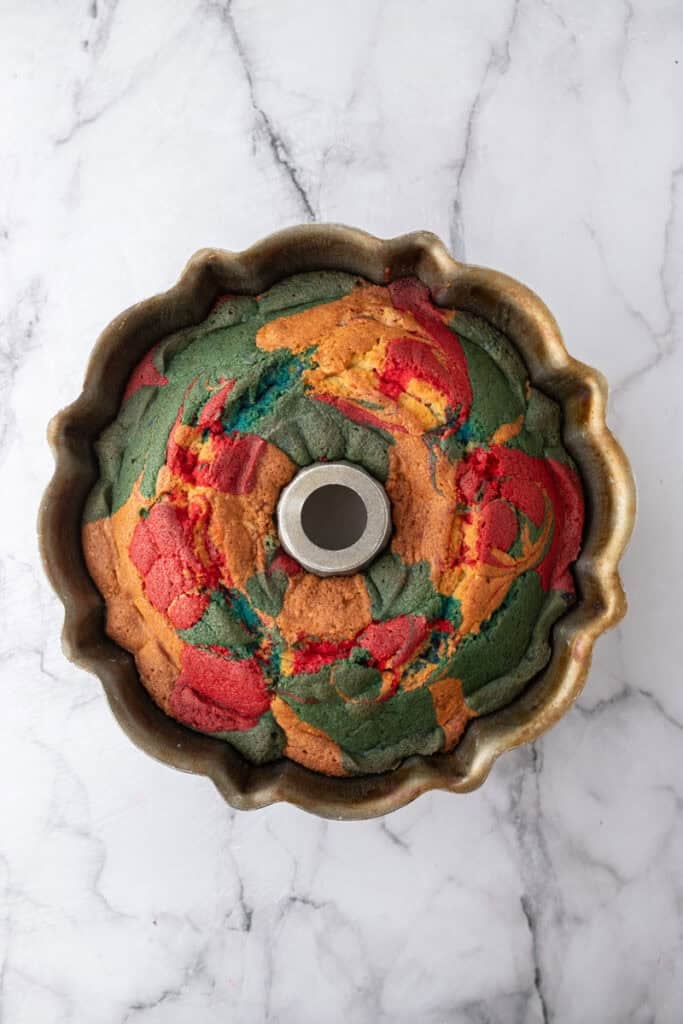 baked batter in a pan
