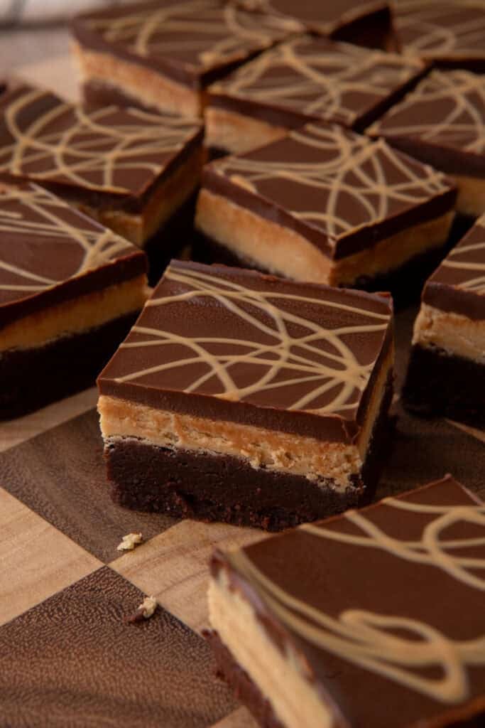 Buckeye Brownie Recipe close up shot