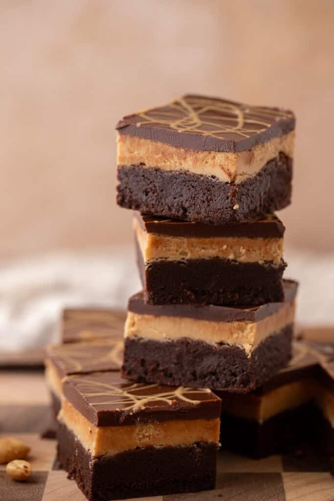Buckeye Brownie Recipe close up shot