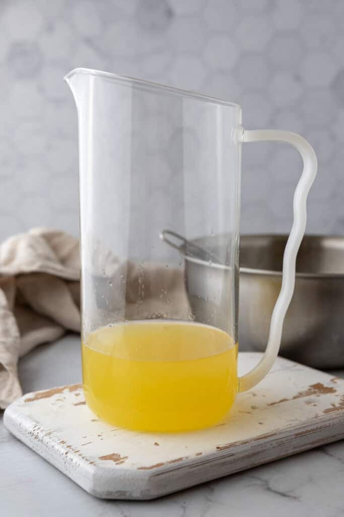 ingredients in a pitcher