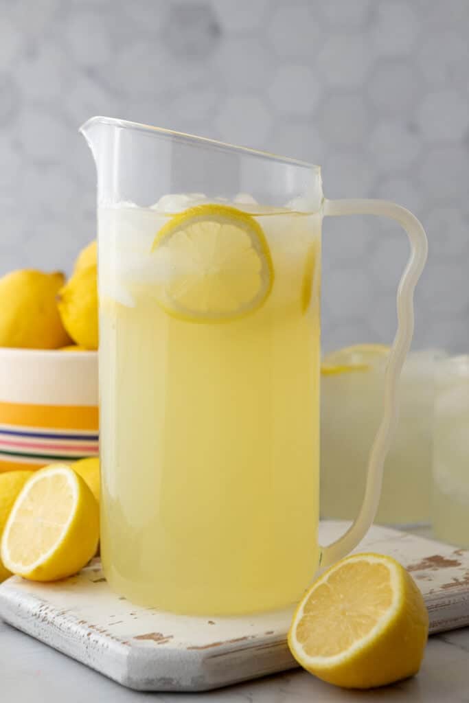 ingredients in a pitcher