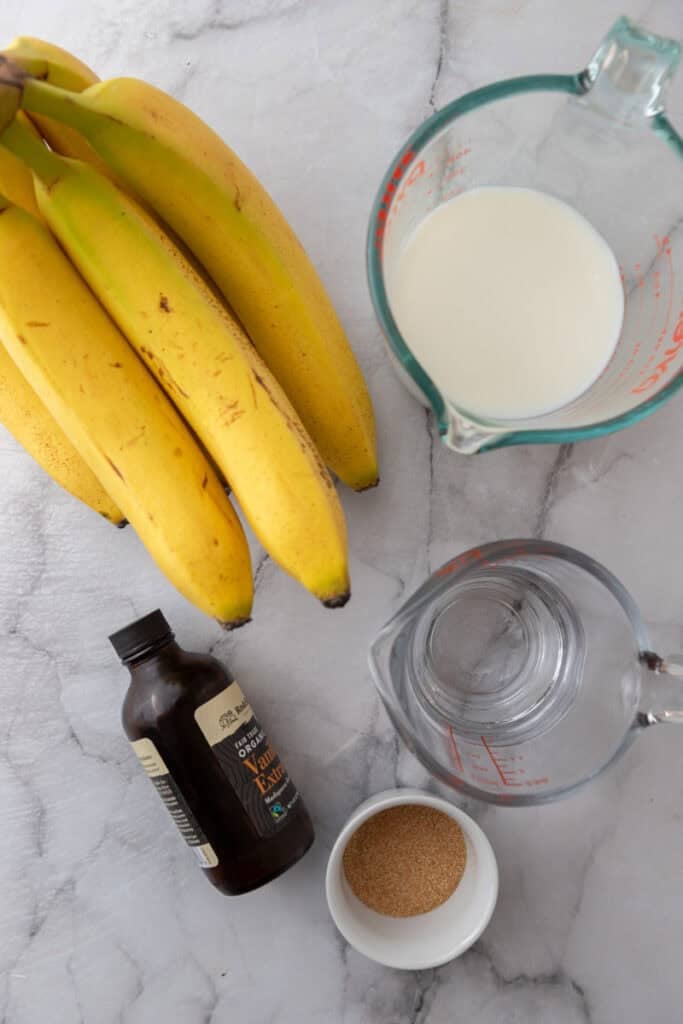 Korean Banana Milk Recipe ingredients