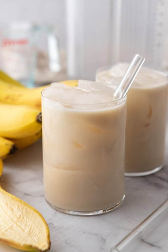 Korean Banana Milk Recipe in a glass