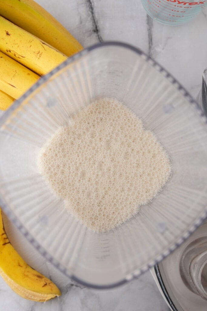 ingredients being blended