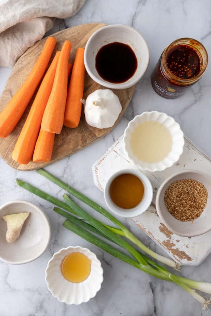 Carrot Ribbon Salad Recipe ingredients
