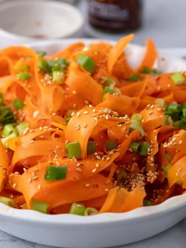 Carrot Ribbon Salad Recipe close up