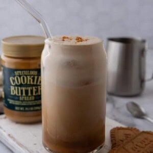 cookie butter latte recipe side shot
