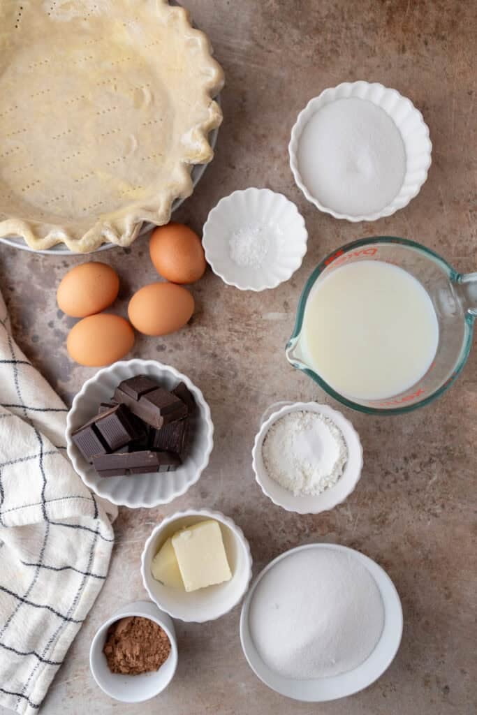 chocolate meringue pie slice recipe ingredients