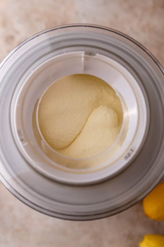 ingredients being churned