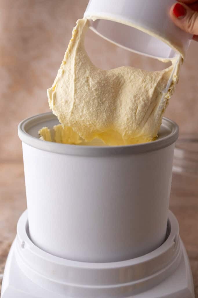 ingredients being churned