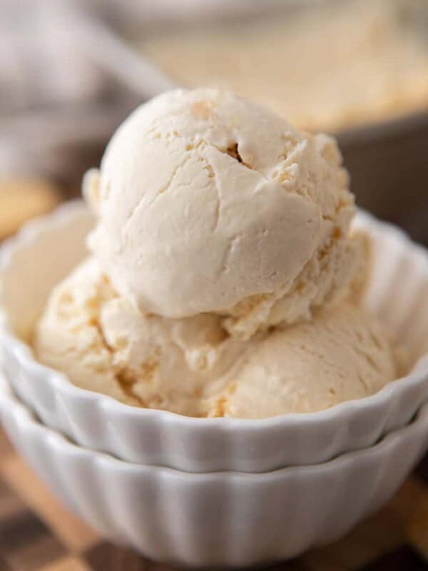 No-Churn Cream Cheese Ice Cream recipe in a bowl