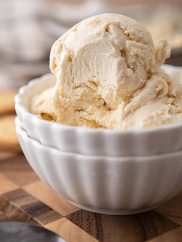 No-Churn Cream Cheese Ice Cream recipe in a bowl