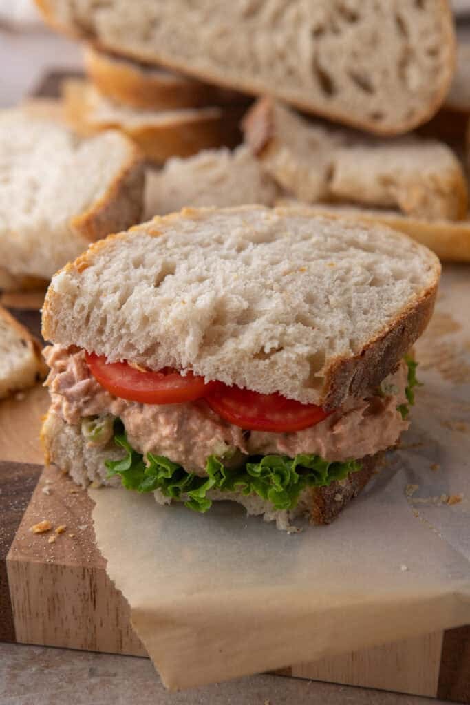 the same day sourdough bread recipe turned into a sandwich