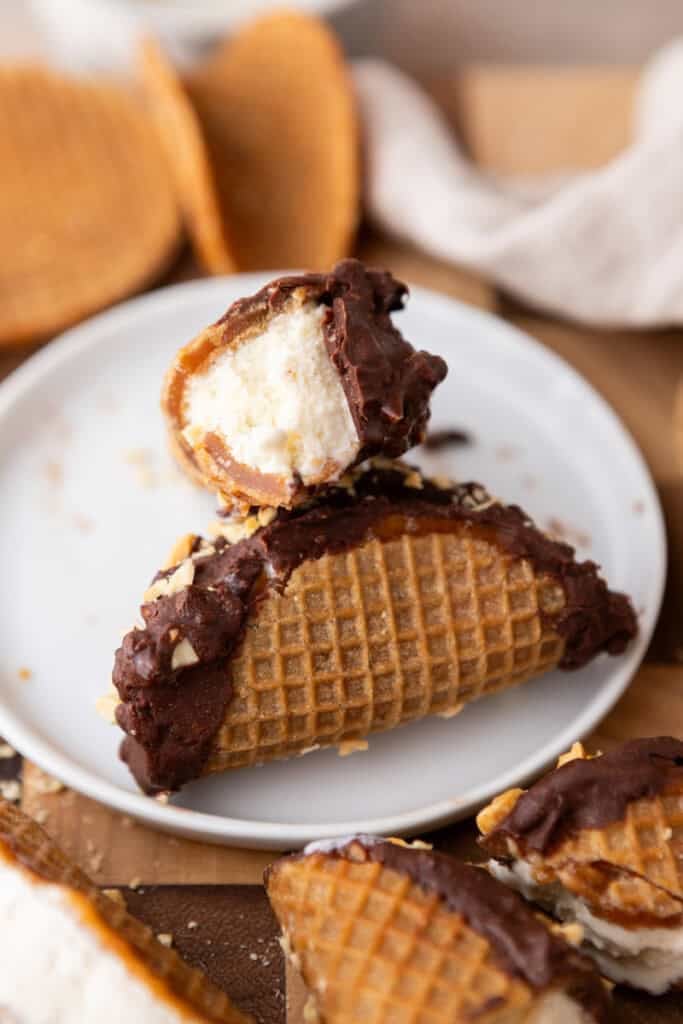 Stroopwafel Choco Tacos recipe on a plate
