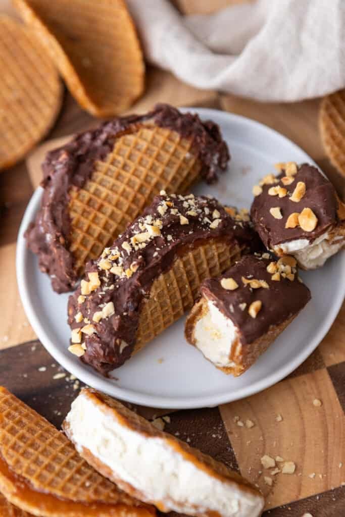 Stroopwafel Choco Tacos recipe on a plate