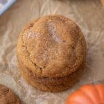 Brown Butter Pumpkin snickerdoodle Cookies