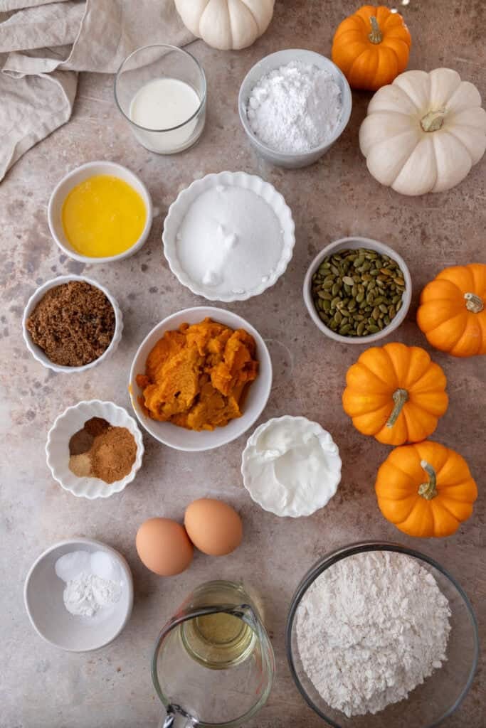 streusel pumpkin bread recipe ingredients