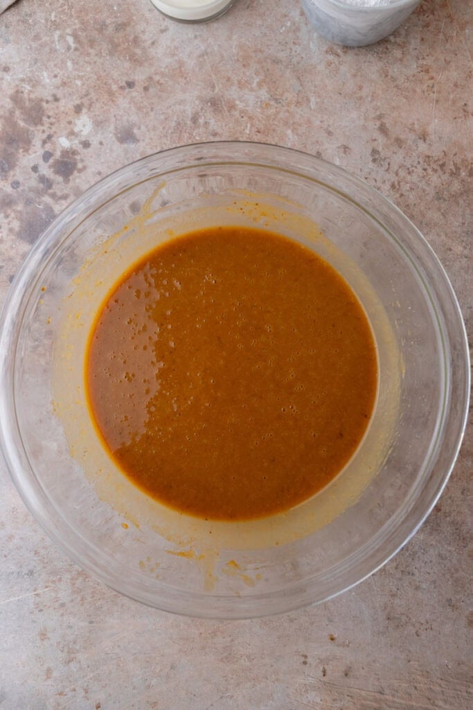wet ingredients in a bowl