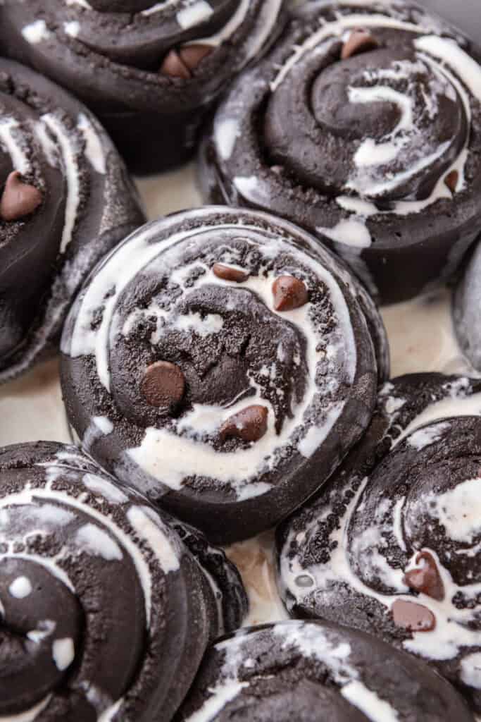 raw dough in a pan
