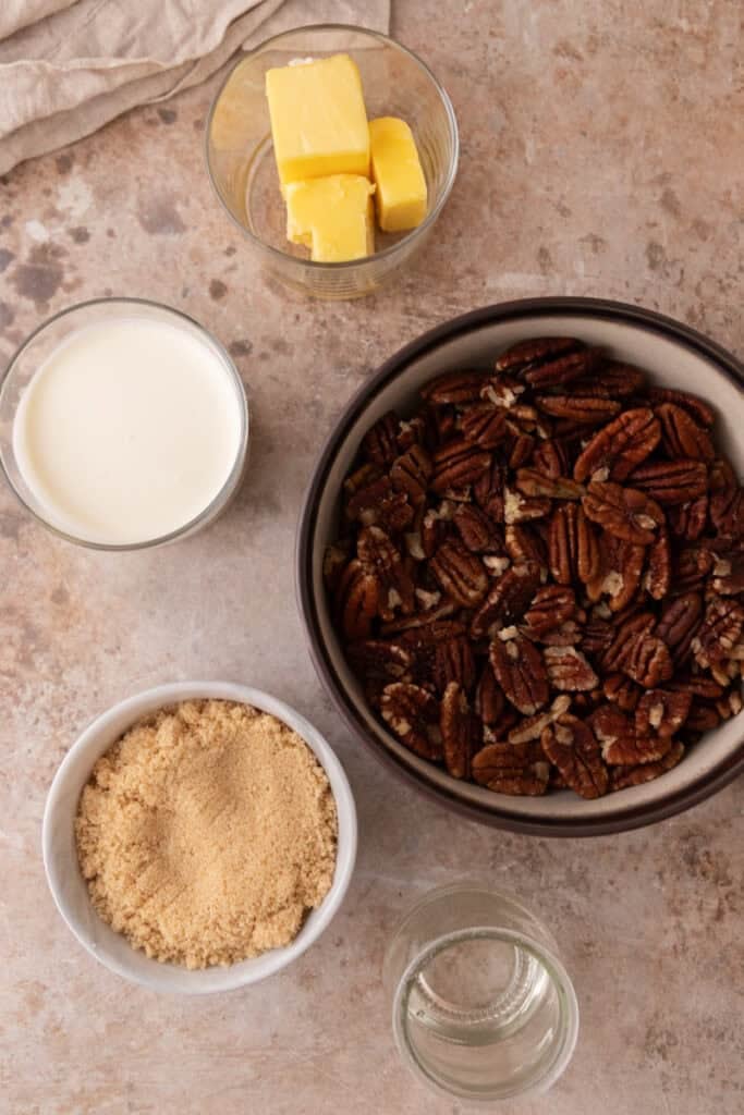 Mini Pecan Pie Cheesecake recipe ingredients
