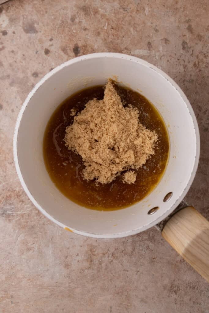 topping ingredients in a pot