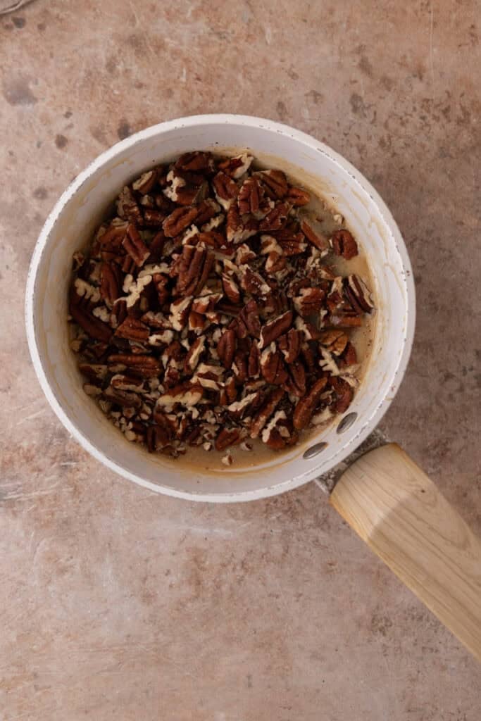 topping ingredients in a pot