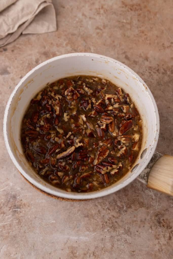 topping ingredients in a pot