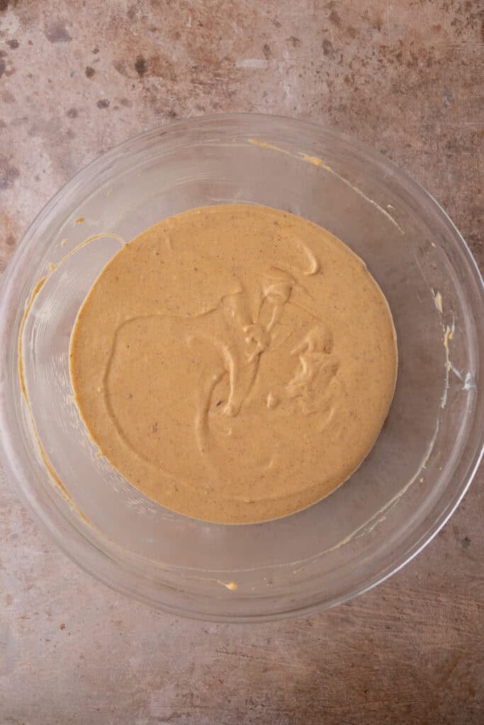 filling ingredients in a bowl