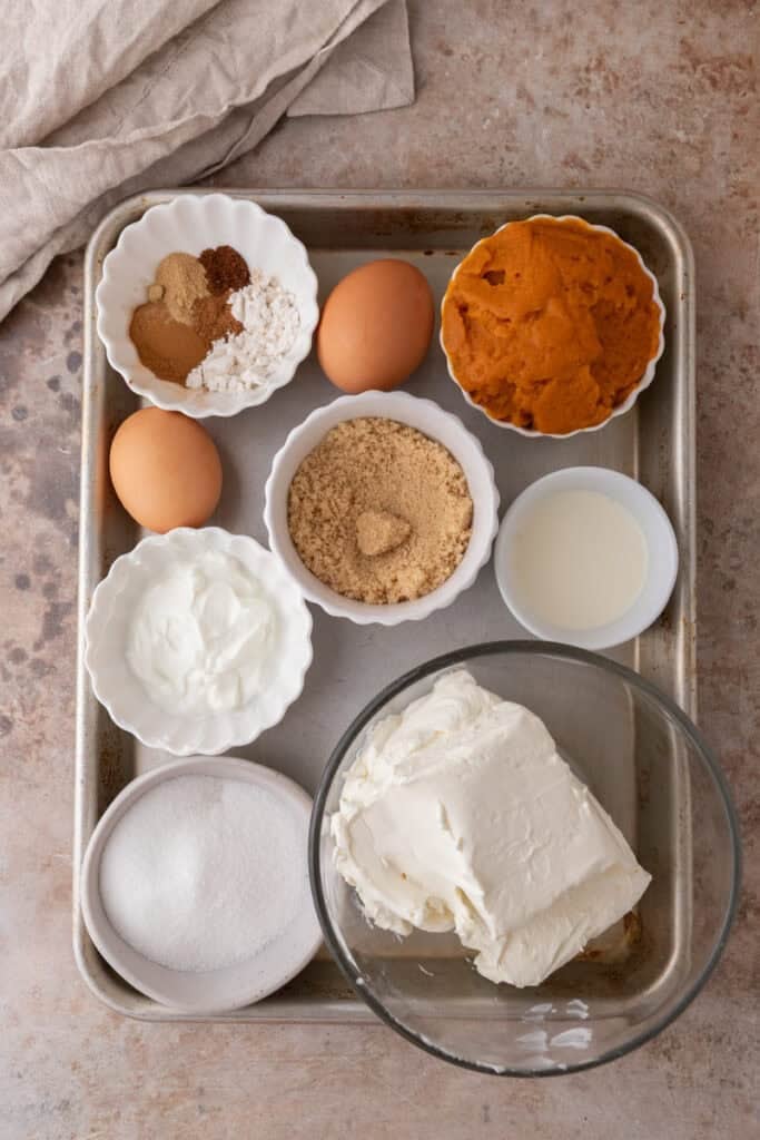 Mini Pumpkin Cheesecakes recipe filling ingredients