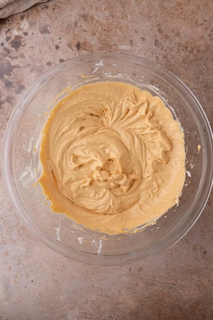 filling ingredients in a bowl