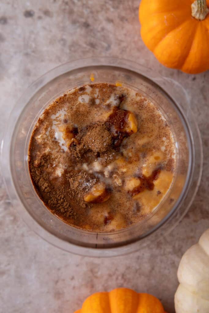 unmixed ingredients in a container