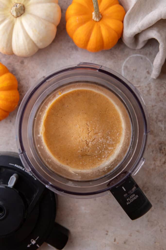 mixture base in the pint container preparing to be blended.