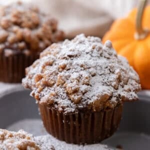 Panera Bread Pumpkin Muffins recipe on a pan