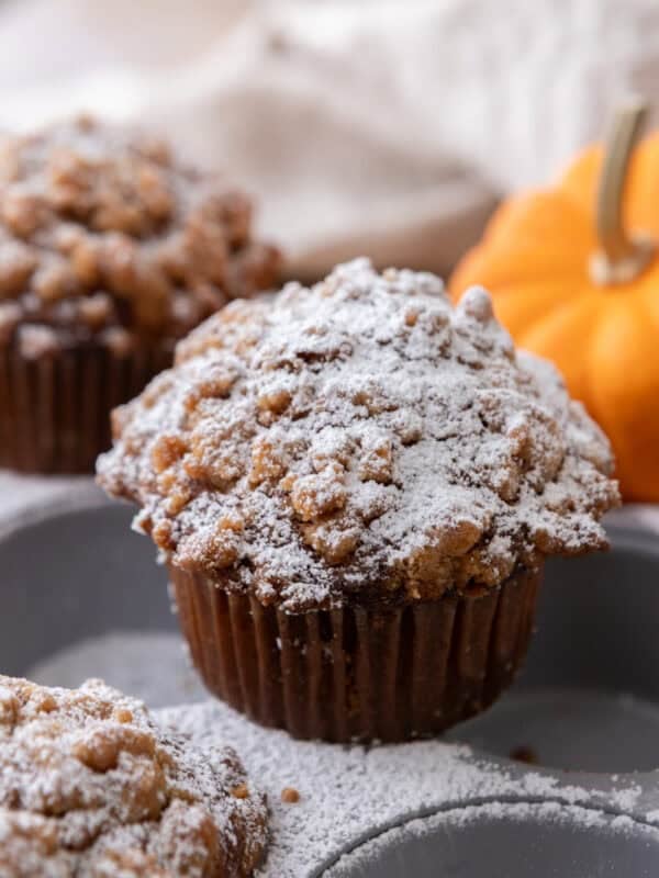 Panera Bread Pumpkin Muffins recipe on a pan
