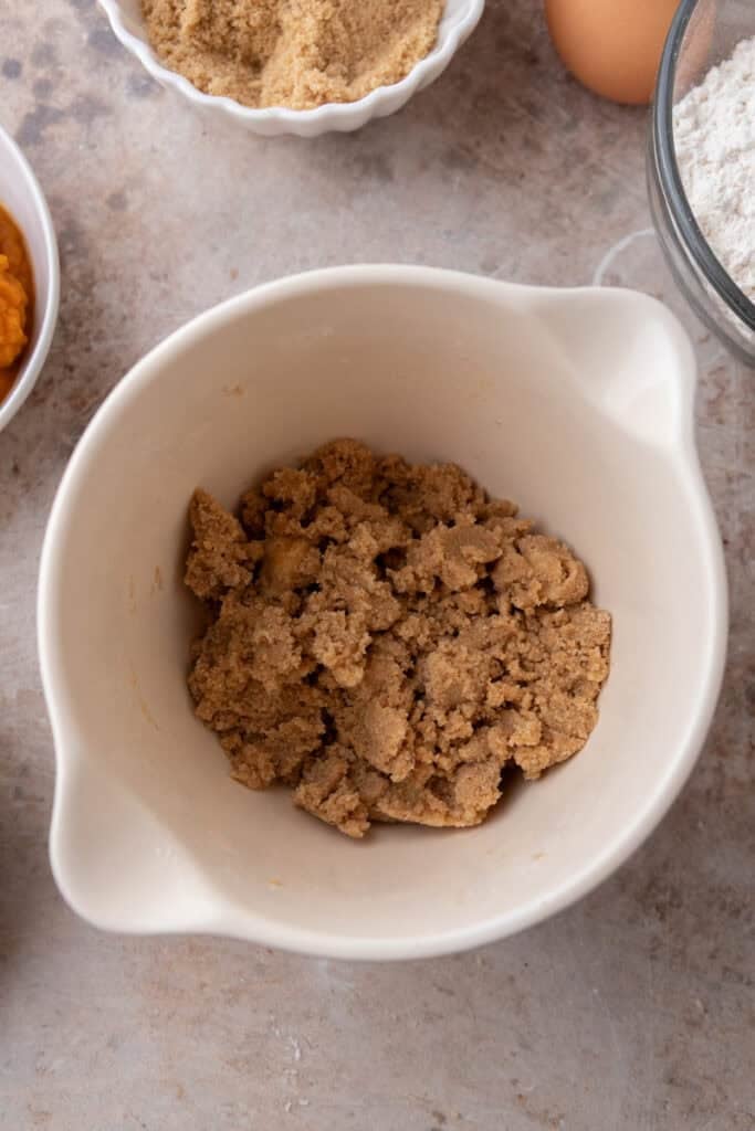 streusel ingredients in a bowl