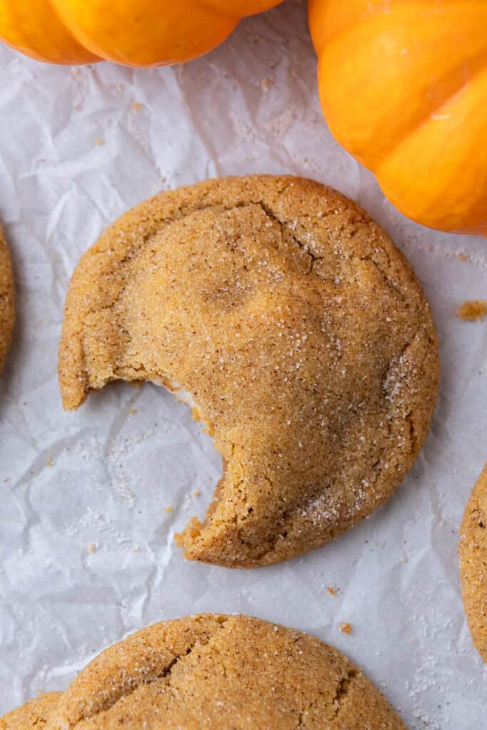 Pumpkin Cheesecake Cookies recipe overhead shot