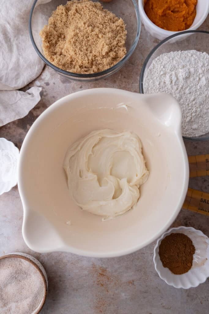 filling ingredients in a bowl