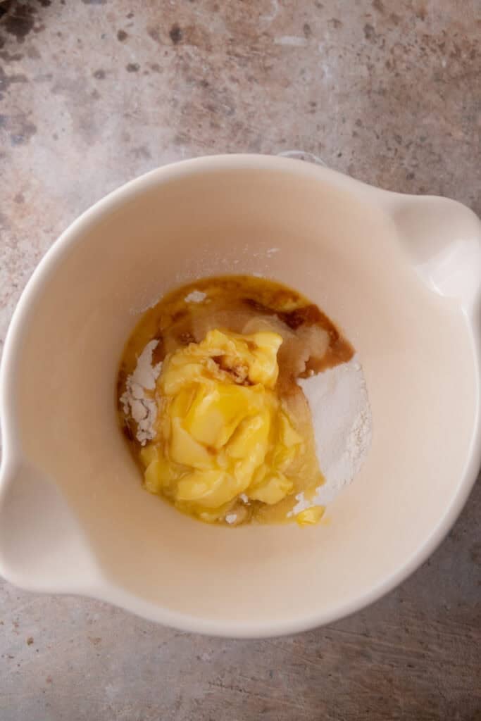 crust ingredients in a bowl
