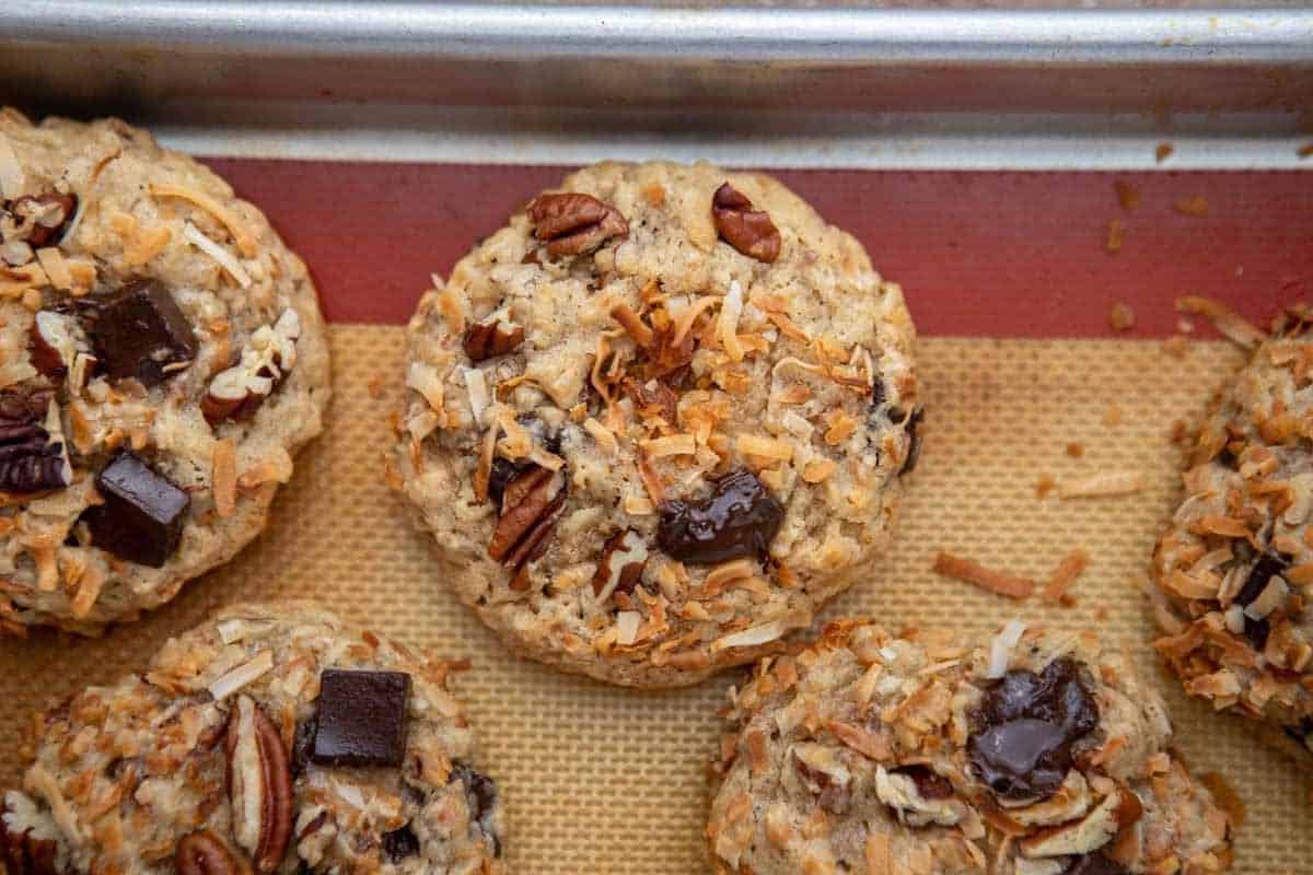 Overhead shot of cowboy cookies