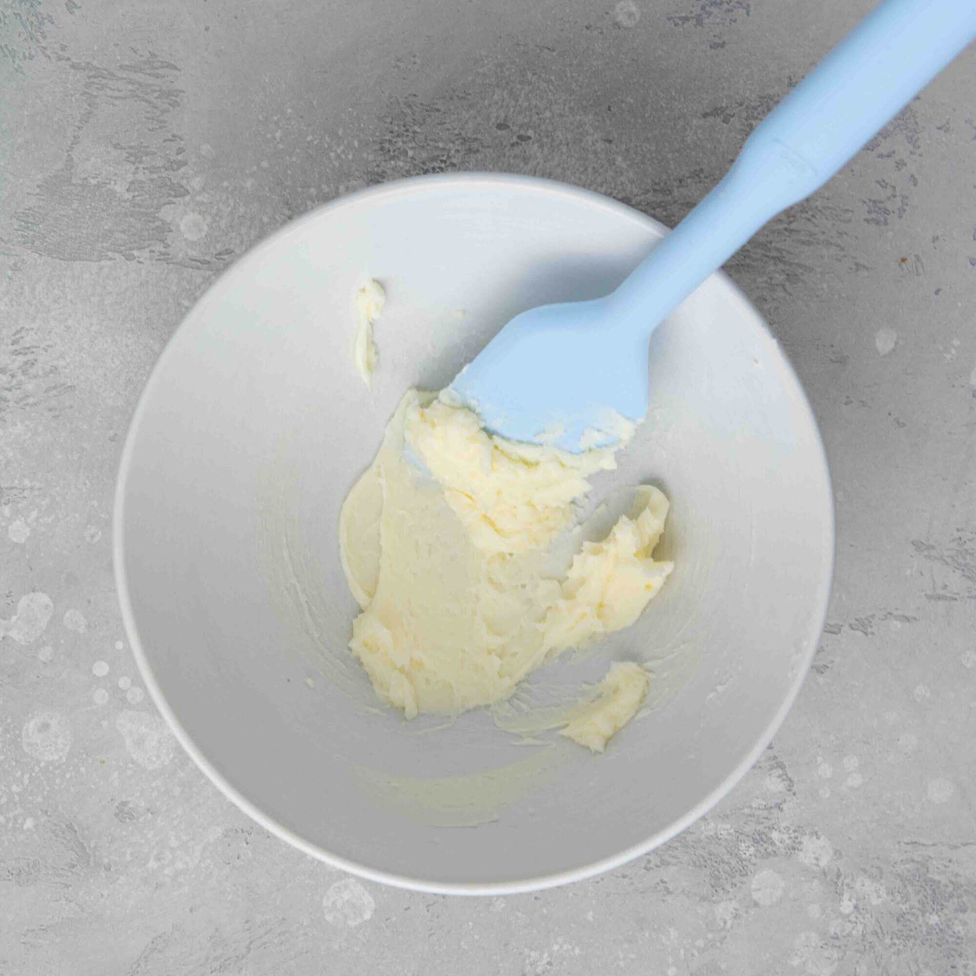 Softened butter in a bowl