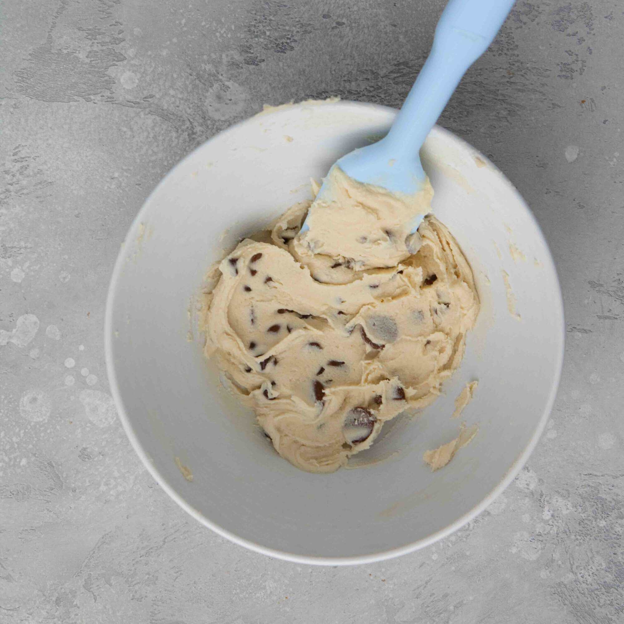 Step by step to make edible cookie dough for one
