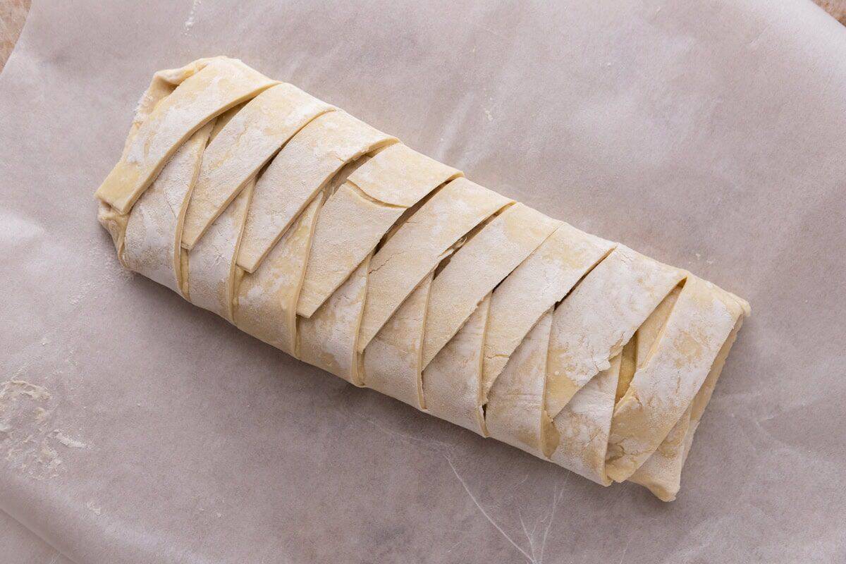 dough braided over